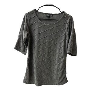 Black Saks Fifth Avenue Grey Women’s Dress Shirt Size M